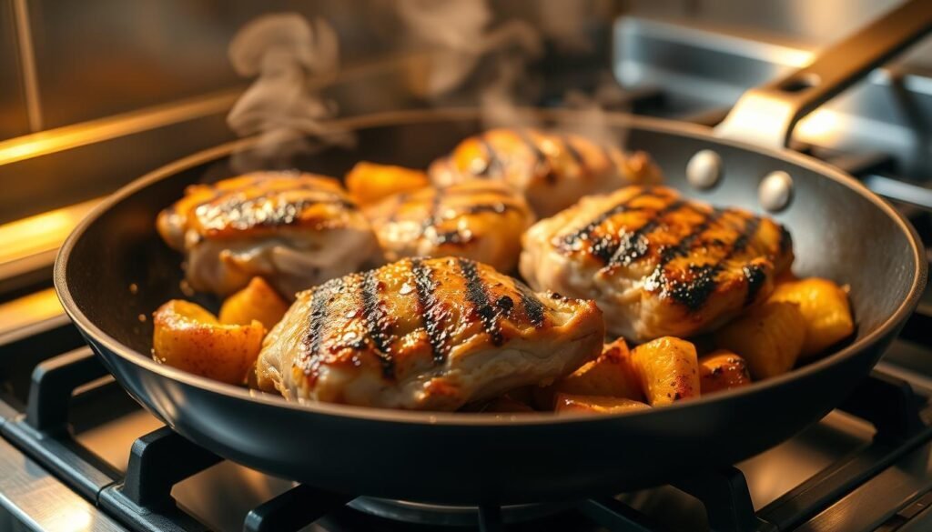 Reheating grilled food