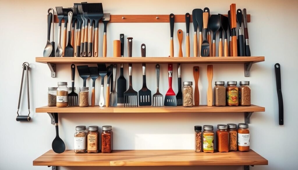 organizing grill accessories efficiently